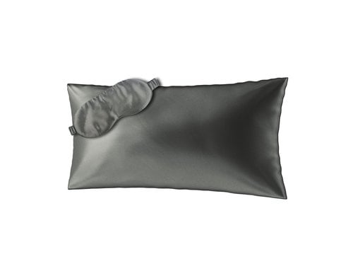 Ailoria BEAUTY SLEEP (40x80cm) Shadow 1x Silk pillow case, 1x Sleeping mask