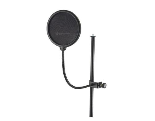 K&M 23956, Popschutz für Mikrofone Nylon, Schwanenhals, Montage an Mic Stativ