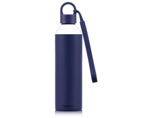 Bodum Melior Trinkflasche blau Glas, Silikon