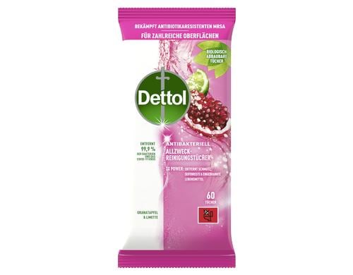 Dettol AllzweckReinigungstücher Granatapfel 60 Stück