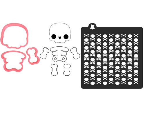 Cut my Cookies Ausstechform Skelet inkl. Schablone