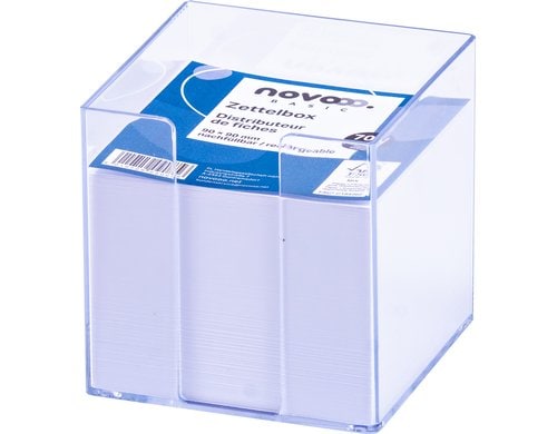 NOVOOO Zettelbox 731142 transparent9x9x9cm