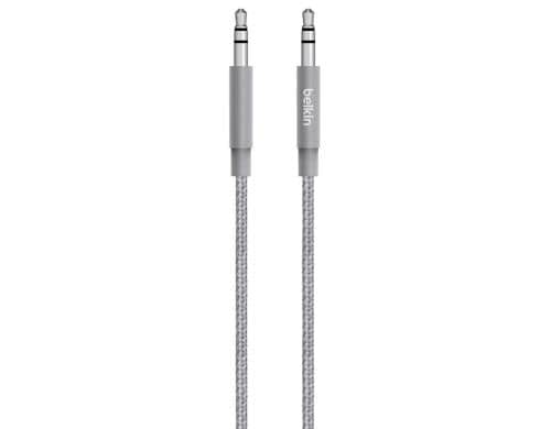 Belkin 3.5mm Premium Mixit 1.2m grau Audiokabel Klinke - Klinke, metallic finish