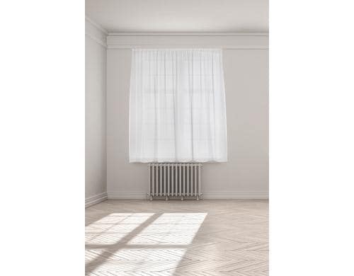Casa Leon Tagesvorhang Wiola, Weiss 140x175 cm, 1er Faltenband, 100% Polyester