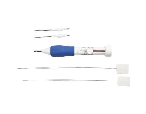 Creativ Company Sticknadel Punch Needle Nadel in 3 Grössen, 2 Einfädelhilfen