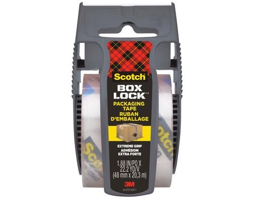 3M Scotch Box Lock Verpackungsklebeband 48 mm x 20.3 m, 1 Rolle mit Abroller