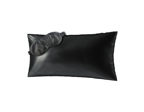 Ailoria BEAUTY SLEEP (40x80cm) Blackl 1x Silk pillow case, 1x Sleeping mask