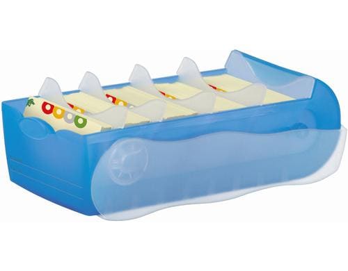 HAN Karteibox Croco A7 5 Stützen, 100 Karten, blau