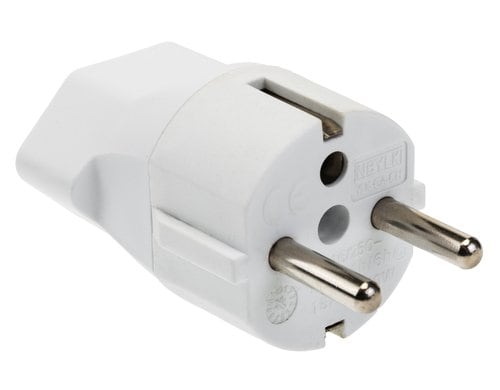 F.power Reiseadapter Schuko - CH 230V, Schuko-T13, weiss,(25/100)