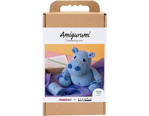 Creativ Company Bastelset Amigurumi Häkelset Hippo