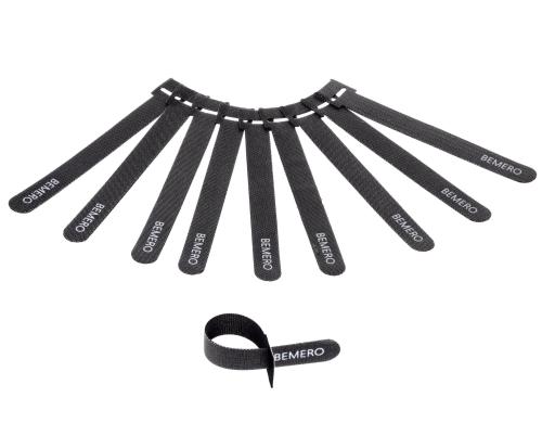 Bemero 16015BK-MP Klett-Kabelbinder 10 Stk. 10 Stück,160x15mm, schwarz, Multipack