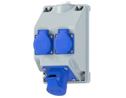 Spälti Wandsteckdosenkombination COMBO-POL2 16/3 IP44 2xT23