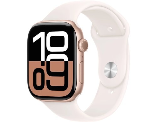 Apple Watch S10 CEL 46 Rose Gold Alu M mit Light Blush Sport Band - M/L