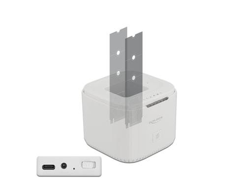 Delock NVME M.2 Dockingstation, USB-C mit Klonfunktion, USB3.2 Gen2 10Gbps