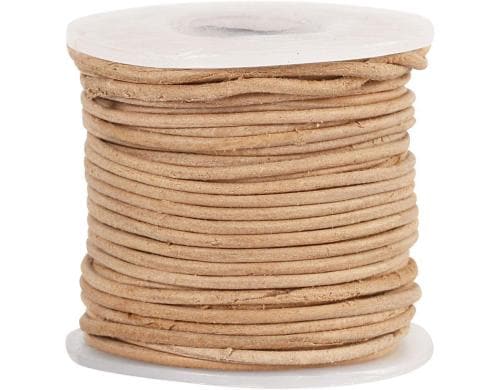 Creativ Company Lederband Stärke: 1 mm, Natur, 10m