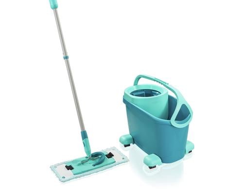 Leifheit Bodenwischer Clean Twist M Ergo mo Bodenwischer, Universaleimer mit Rollen
