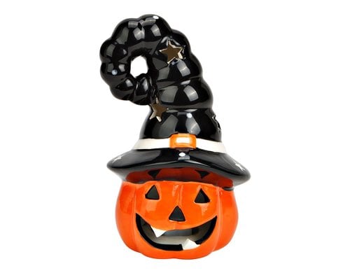 G. Wurm Aufsteller Kürbis Hexenhut 8x13x8cm