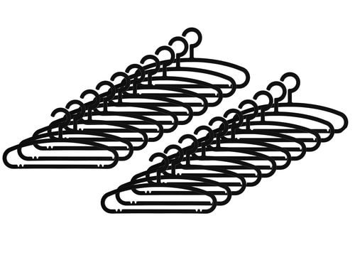 COCON Kleiderbügel 20er Pack 42cm, schwarz, Kunststoff
