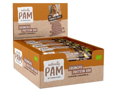 Bio Crunchy Protein Riegel Cashew Caramela 12 x 30 g