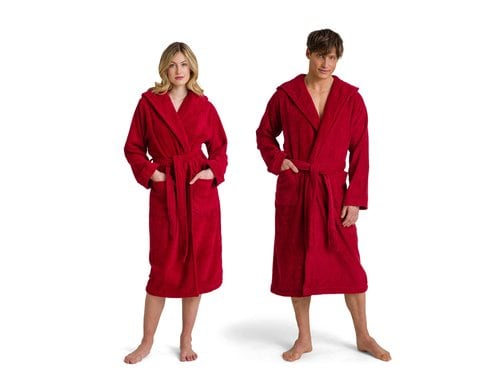 Möve Bademantel Superwuschel L 100% Baumwolle, Ruby, Grösse: L