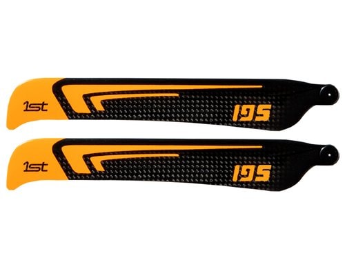 1st Rotorblätter CFK 195mm FBL (Orange)