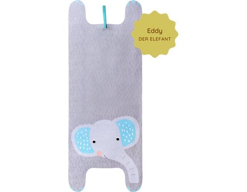 Kinder-Yogamatte Eddy der Elefant Grau