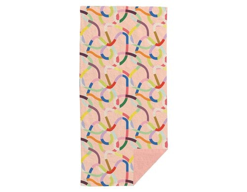 ChicMic Strandtuch - Colourful waves 90x180cm, 100% Bio Baumwolle, 2 Seiten