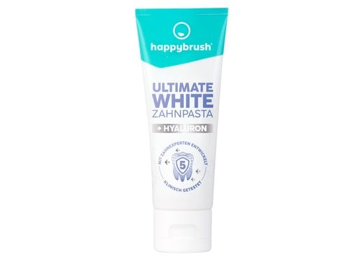 happybrush Ultimate White Zahnpasta mit Whitening Effekt