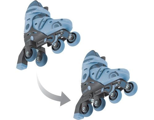Globber Inline Skate 2 in 1 Aschblau Gr. 26-29