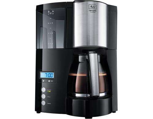 Melitta Optima Timer Filterkaffeemaschine Edelstahl, Timerfunktion, 2-8 Tassen
