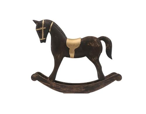 CHALET Dekofigur Schaukelpferd 4x13x13cm schwarz