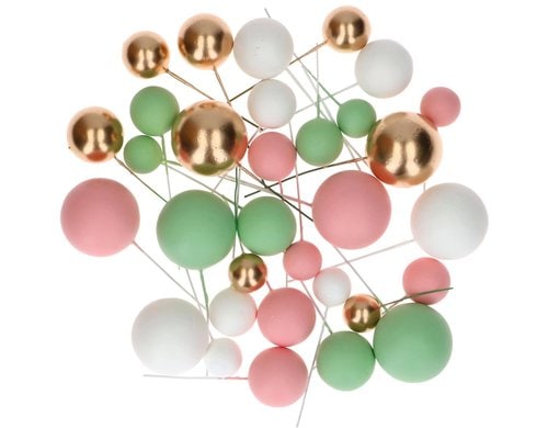 Backshop Simply Making Bubbles Einstecker Set 32 Stk, Pink, Grün, Gold