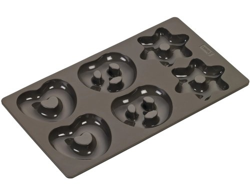 Lurch Flexiform Lebkuchen braun 2er Set Herzen & Sterne, 17 cm x 30 cm