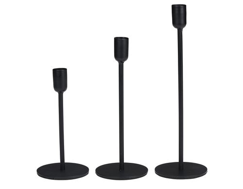 Arti Casa Kerzenständer, 3er Set Schwarz