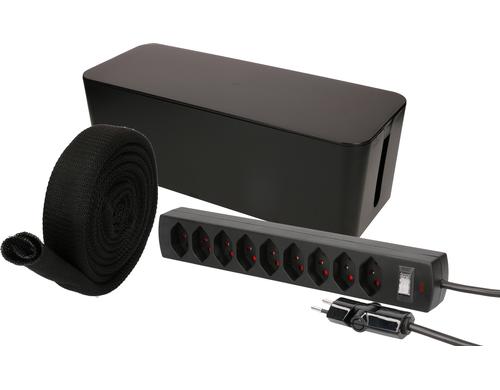 Max Hauri Kabelbox inkl. Steckerleiste 9xT13, 2m Kabel mit Schalter