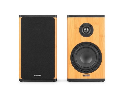 Audizio BS20-BM Regal-Speaker Set, 50W, BT, Akku, bamboo