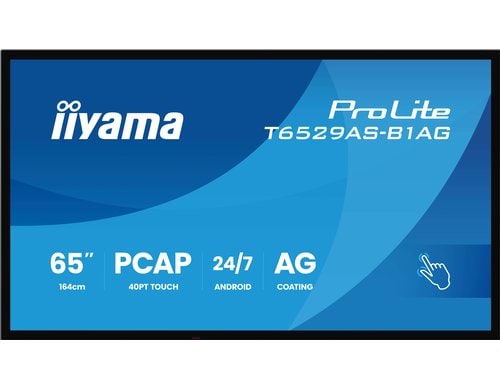 Iiyama T6529AS-B1AG 65, Touch, VA, UHD, 500cd, Android