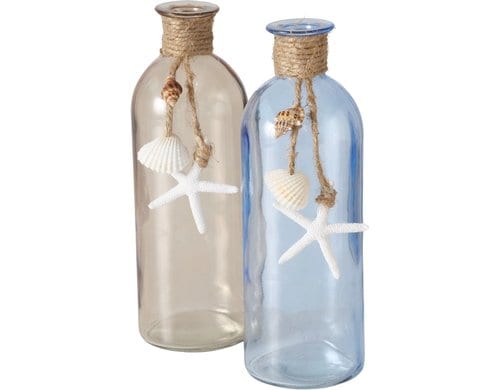 Boltze Vase Calas 21x7cm 1 Stück, Assortiert Blau oder Beige