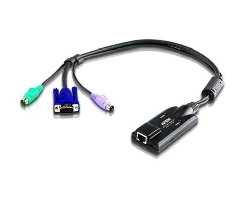 Aten KA7120: VGA-auf-KVM-Adapterkabel (Kat. 5e/6) mit PS/2-Steckern, bis 50m