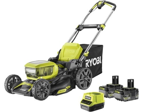 Akku-Rasenmäher + 2x 5,0 Ah RY18LMX46A-250,46 cm, Kit