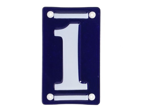 Esschert Design Hausnummer 1, Emaille Eisen, 7x0.5x11.8 cm (LxTxH)
