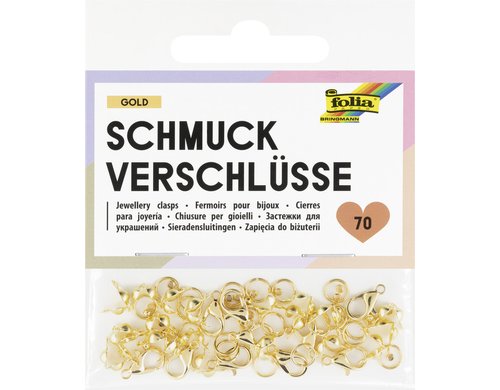 Folia Schmuckverschlüsse 70-teilig, gold
