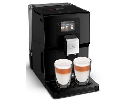 Krups Kaffeeautomat Intuition Pref inkl. M schwarz, inkl. Milchpot