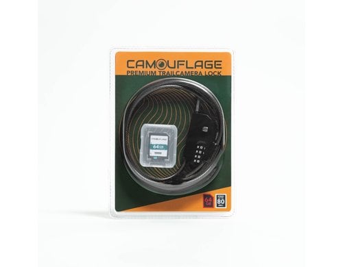 Camouflage Trailcamera Lock + SD card