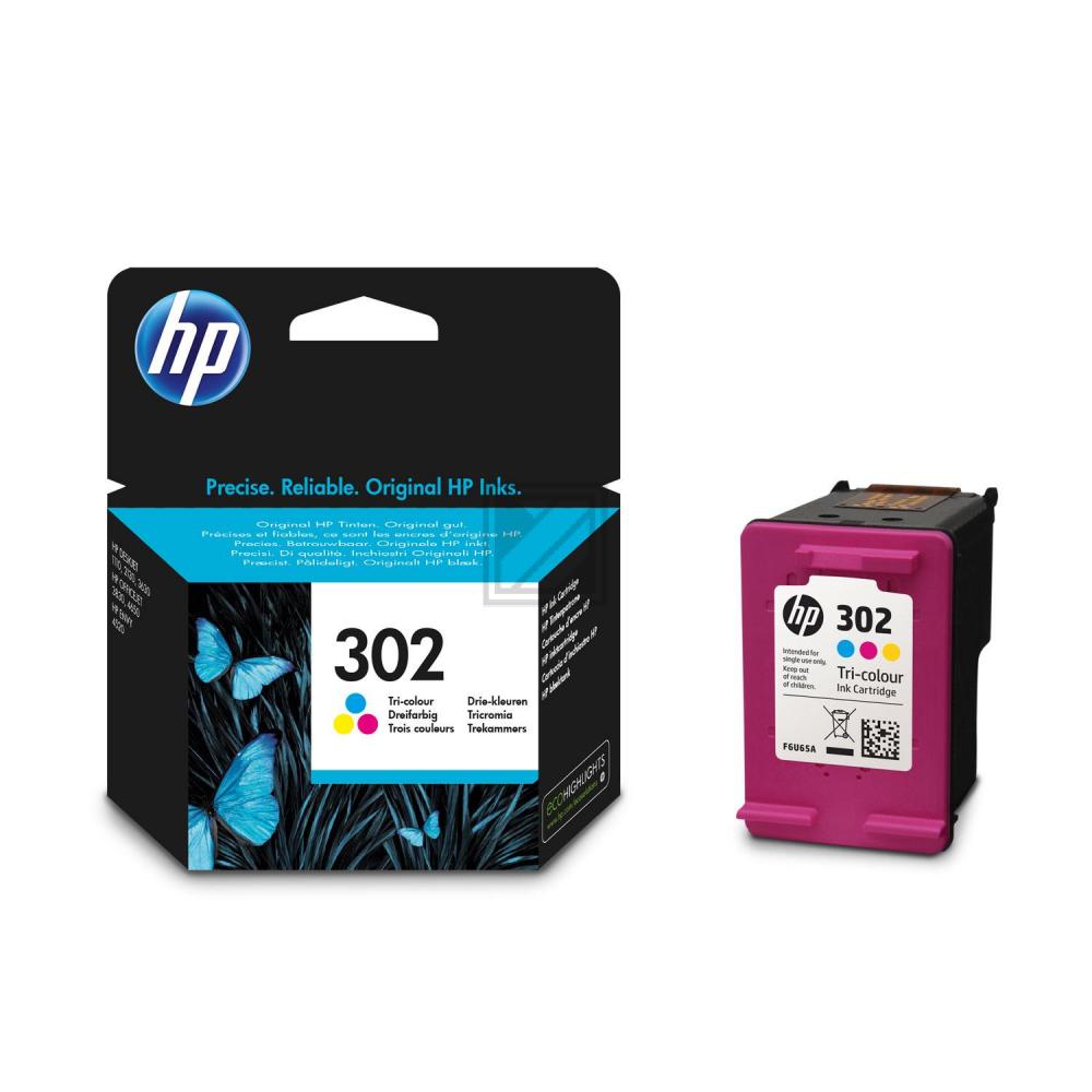 HP Tinte Nr. 302 - Dreifarbig CMY (F6U65AE) ml, Seitenkapazität ~  Seiten