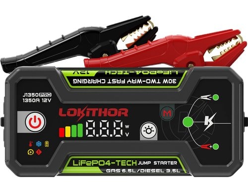 Lokithor 1350A Jump Starter LiFePO4 12V/25.6Wh