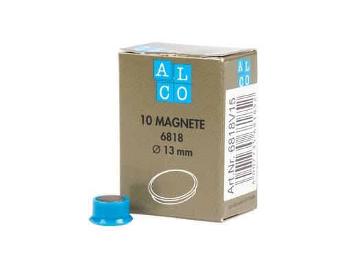 Alco Haftmagnet 10 Stück 13x7mm, blau