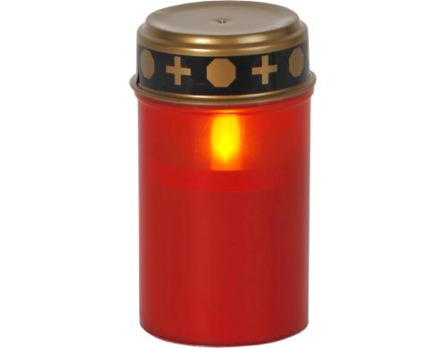 Star Trading LED Grablicht Serene Outdoor, Rot, 12cm Hhe, Timerfunktion