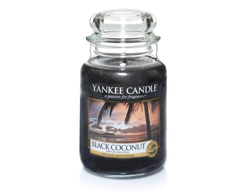 Yankee Candle Black Coconut large Jar, Brenndauer ca. 110-150 Std.