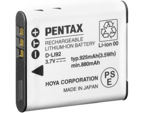 Pentax Lithium-Ionen-Akku D-LI92 fr Optio WG-4/WG-20/WG-3